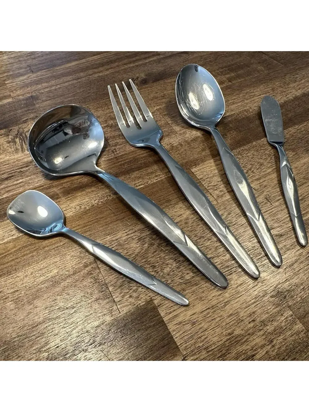 Cutco USA/Mexico Stainless Steel 5 Pc. Serving Set Includes Sugar Spoon VGC
